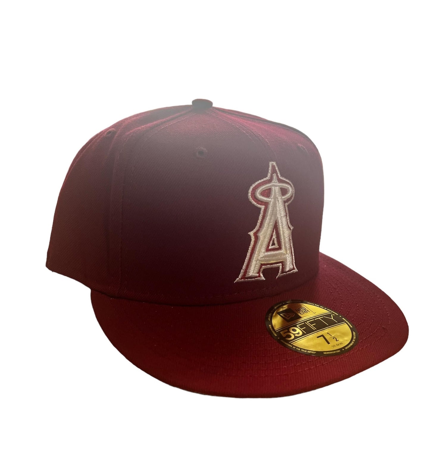 New Era Los Angeles Angels Baseball Cap - Burgundy - 7 1/2
